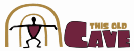 This Old Cave logo featuring a vintage-inspired design for a collectibles and tools website.